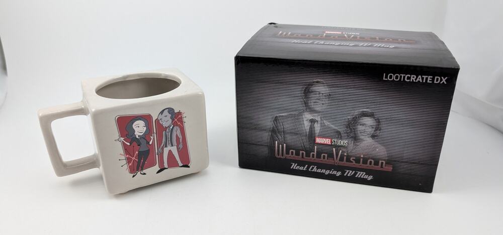Loot Crate Marvel Studios Wanda Vision Heat Changing TV Square Mug *SEE DESC*